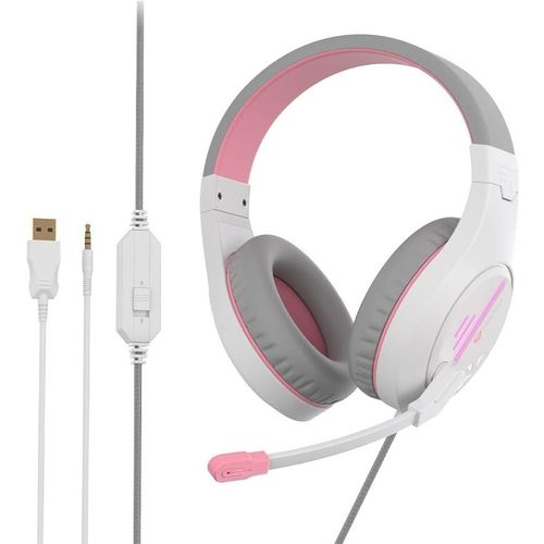 MEETION HP021WH GEJMERSKE HP STEREO Slušalice, BELO-PINK slika 6