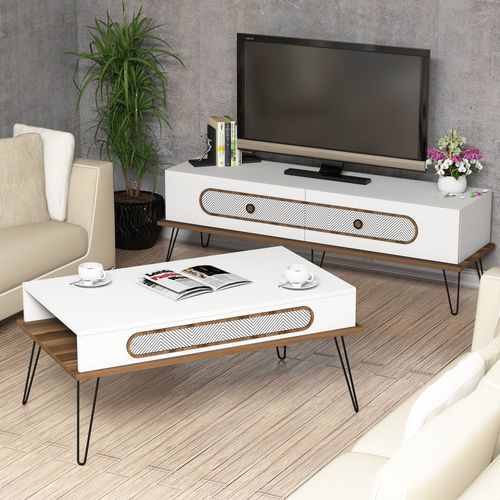Ekol - White White Living Room Furniture Set slika 1