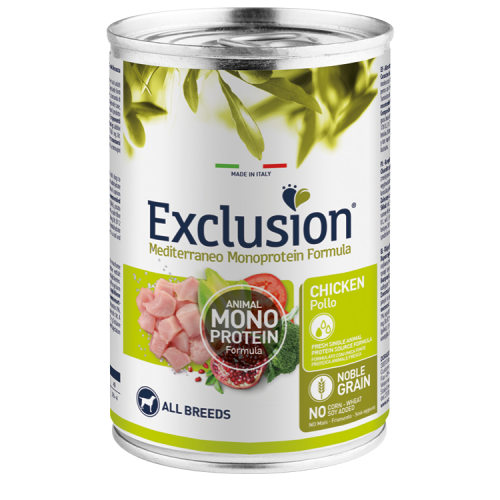 Exclusion Mediterraneo Monoprotein Formula Adult All breed, potpuna hrana za pse, piletina, 400 g slika 1