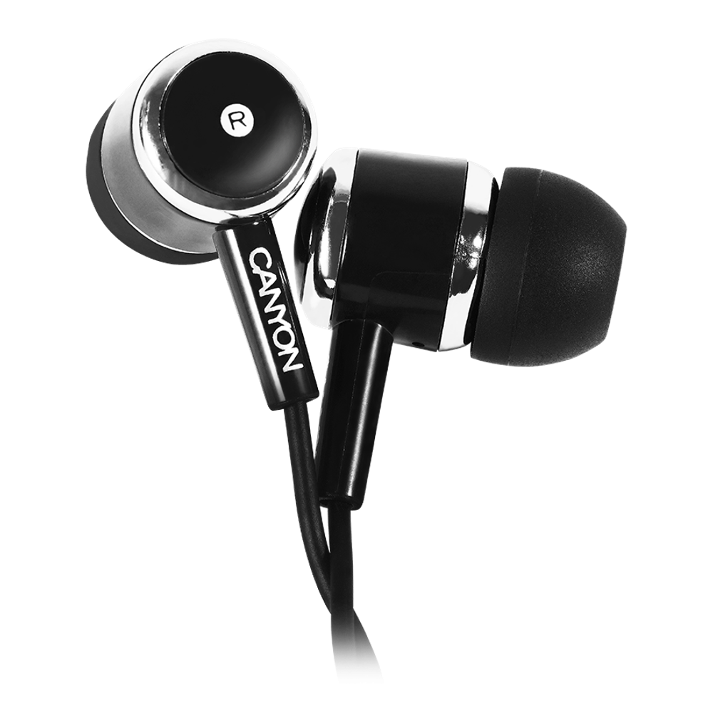 CANYON EPM-01 Stereo slušalice sa mikrofonom, Crne slika 1