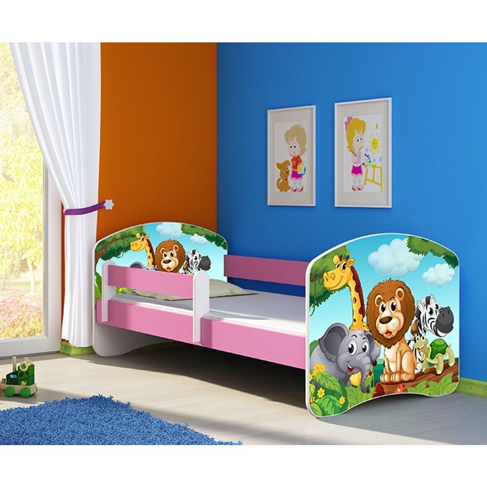 ACMA Dječiji krevet Acma II Pink - 160x80cm - Dezen 02 slika 1