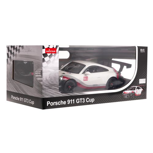 Licencirani auto na daljinsko upravljanje 1:14 Porsche 911 GT3 CUP RASTAR - crno/bijeli slika 2