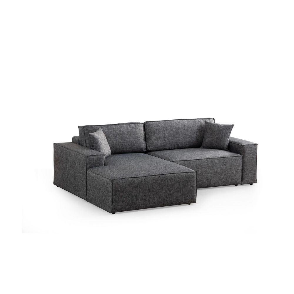 Pırlo Kutni Sofa na Razvlačenje - Tamno Siva slika 5
