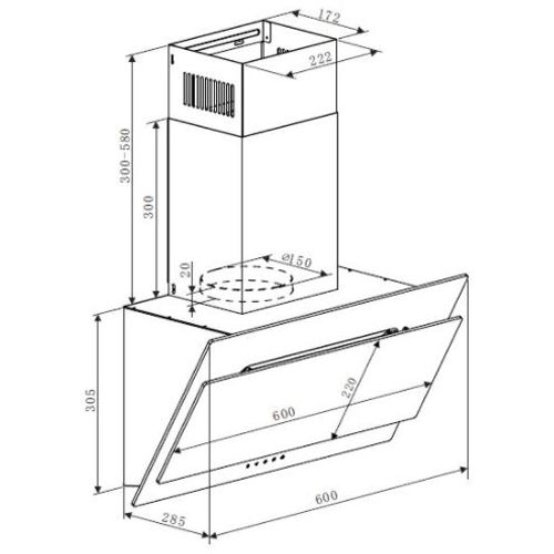 HEINNER dekorativna napa DCH-350RGBK slika 3