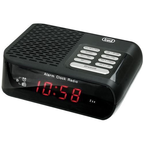 TREVI budilica, FM radio, digitalni display, snooze, crni RC827D slika 1