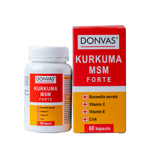 KURKUMA MSM forte DONVAS®, 60 kapsula + GRATIS KURKUMA flex gel DONVAS®, 200ml)