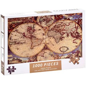 Puzzle 1000 elemenata: drevni zemljovid svijeta
