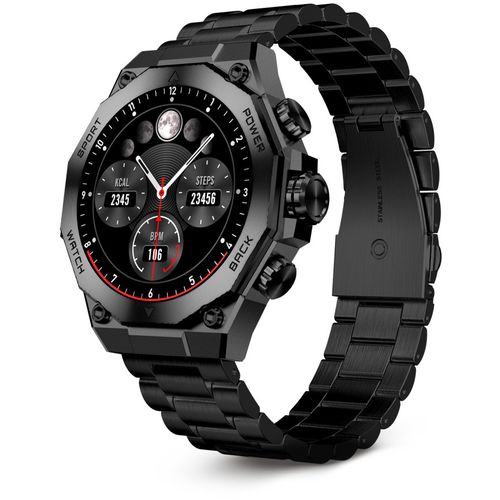 KSIX, smartwatch Titanium, AMOLED 1,43” zaslon, 2 remena, 5 dana aut., crni slika 9