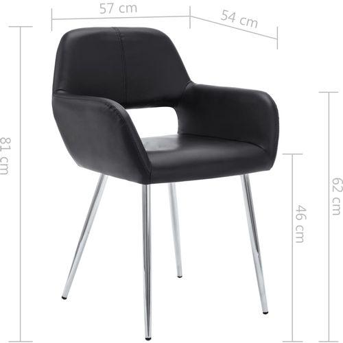 Blagovaonske stolice od umjetne kože 6 kom crne slika 45