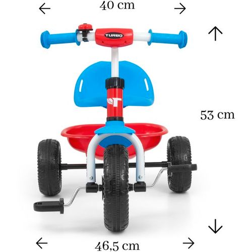 Milly Mally tricikl guralica Turbo Cool crveno - plavi slika 6