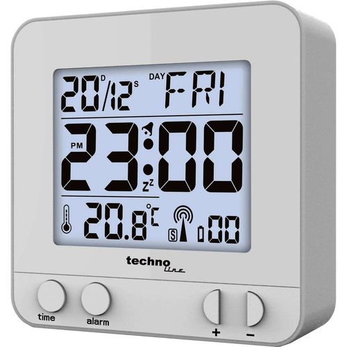 Techno Line  WT235 si  radijski  budilica  srebrna  Vrijeme alarma 1 slika 1