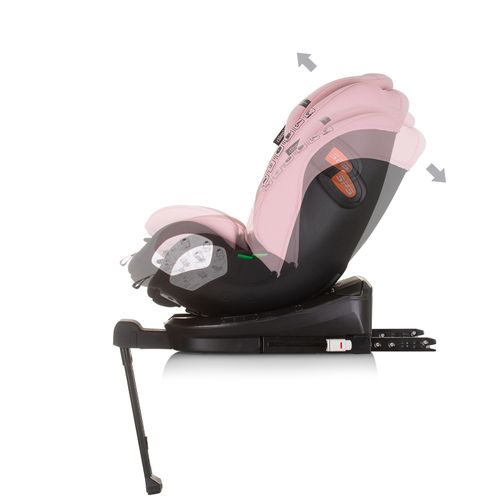 Chipolino autosjedalica I-SIZE 40-150 cm ISOFIX 360 "TOURINO" flamingo slika 5