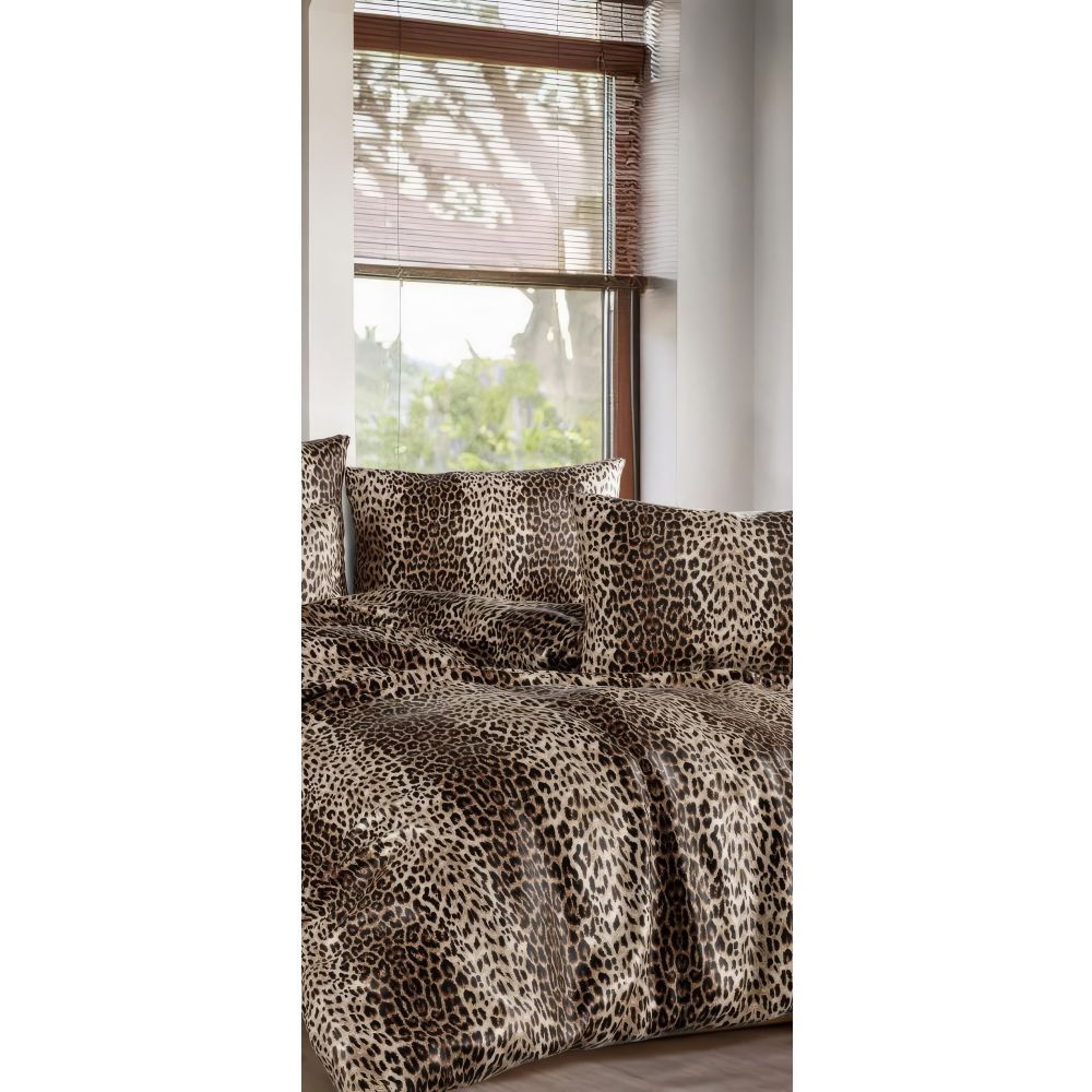 Set navlake za pokrivač (FR) Leopard, smeđa i bež slika 2
