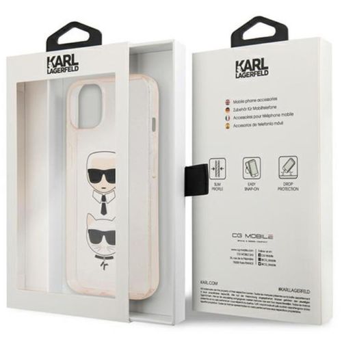 Karl Lagerfeld Futrola za iPhone 13 Mini Gold Glitter Karl`s & Choupette slika 2