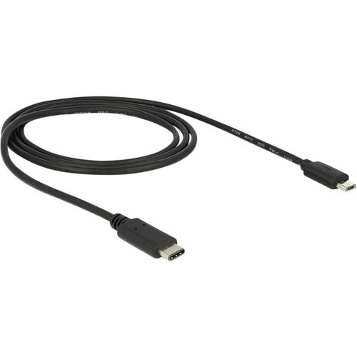 Delock USB kabel USB 2.0 USB-C® utikač, USB-Micro-B utikač 1.00 m crna  83602 slika 2