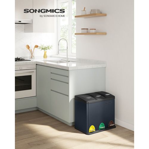 SONGMICS recycling bin, 3-in-1 pedal bin slika 7