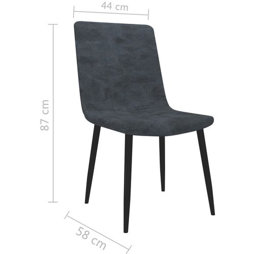 Blagovaonske stolice od umjetne kože 4 kom crne slika 15