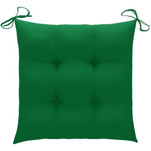 Jastuci za stolice 2 kom zeleni 40 x 40 x 7 cm od tkanine slika 13