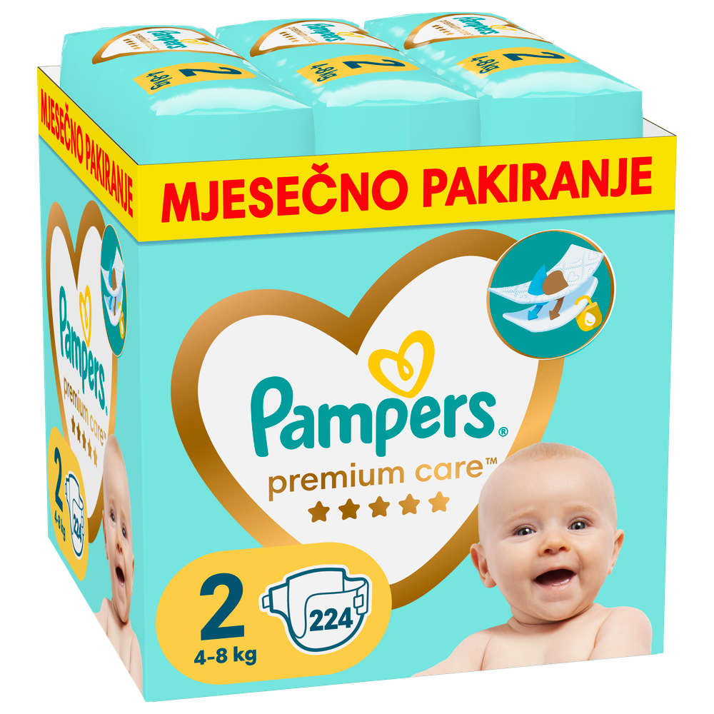 Pampers Premium Care pelene mjesečno pakovanje slika 1