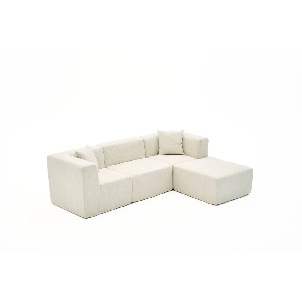 Ugaona Sofa Raks - boja: krem slika 9