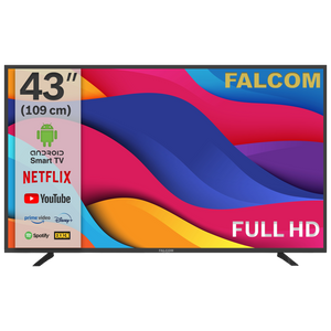 Falcom Smart LED TV @Android 43", FullHD, DVB-S2/T2/C, HDMI, WiFi - TV-43LTF022SM