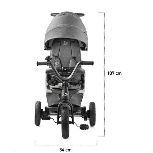 Kinderkraft Tricikl EASYTWIST siva slika 10