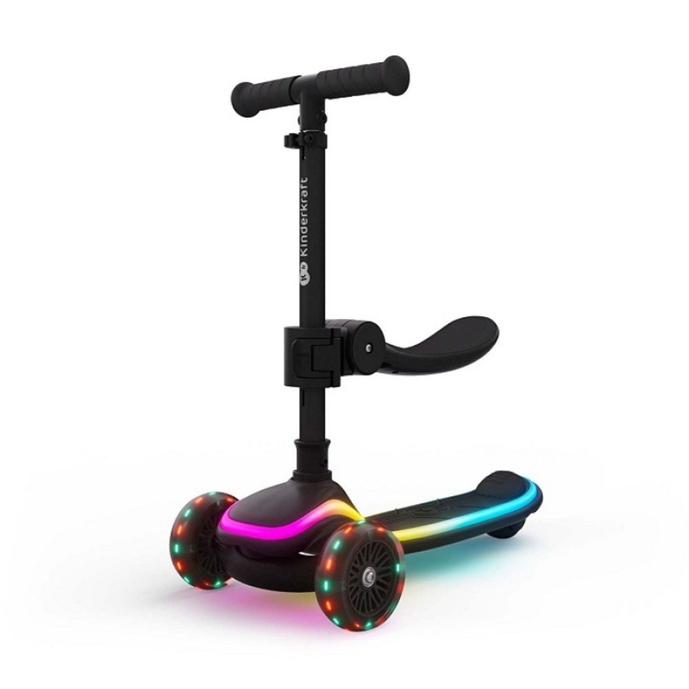 Kinderkraft Romobil sa LED svjetlećim točkovima Raket Up, Black slika 2