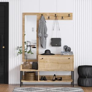 Ormarić za cipele Nonso - Sapphire Oak sa ogledalom