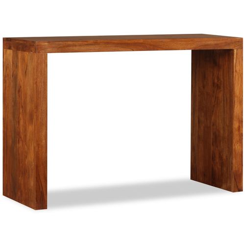 Konzolni stol masivno drvo s premazom boje meda 110x40x76 cm slika 58