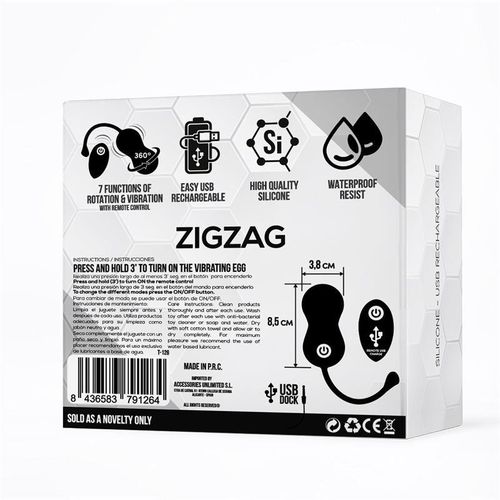 Tardenoche Zigzag Egg Vibrator s daljinskim upravljačem slika 16