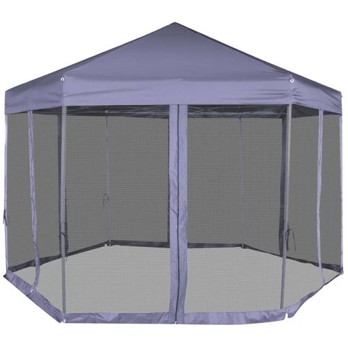 Heksagonalni Pop-Up Šator sa 6 Panela Tamno Plavi 3,6x3,1 m slika 79