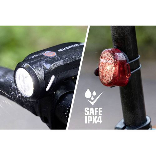 Sigma komplet svjetla za bicikl AURA 35 / Nugget Set LED pogon na punjivu bateriju  crna slika 3