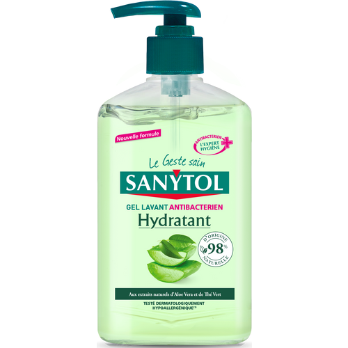 Sanytol Antibakterijski tekući sapun hydratant aloe vera&zeleni čaj 250 ml slika 1