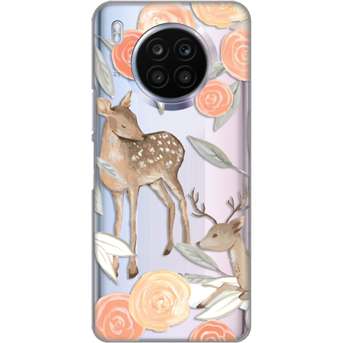 Torbica Silikonska Print Skin za Huawei Honor 50 Lite/Nova 8i Flower Deer slika 1