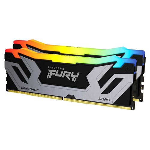 Kingston CUDIMM DDR5 48GB (2x24GB kit) 8400MT/s KF584CU40RSK2-48 FURY Renegade Silver RGB XMP slika 2