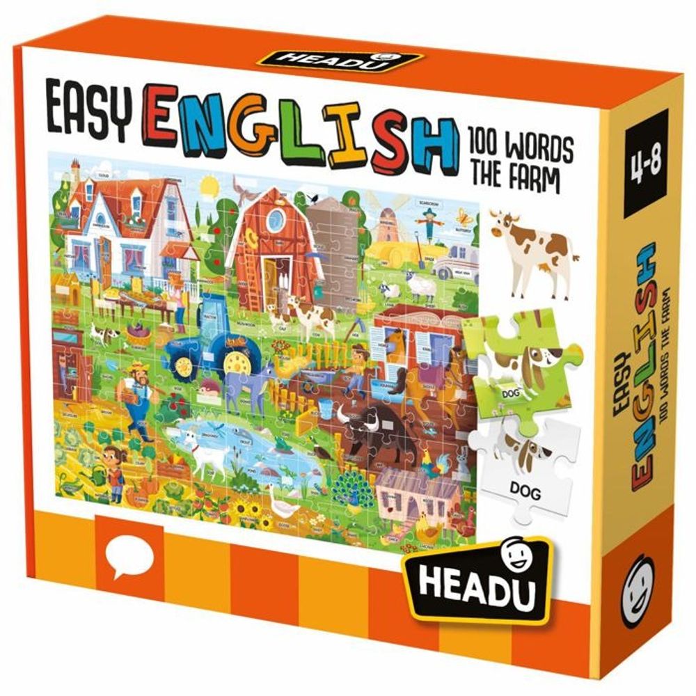 HEADU Edukativne puzzle Easy English - The Farm slika 1