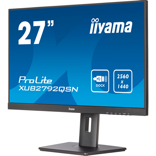 IIYAMA Monitor LED XUB2792QSN-B5 27’’ WQHD IPS USB-C Dock with RJ45 350 cd/m² 1000:1 4ms HDMI DP USB 3.0 DP Out Daisy Chain Full Ergo PRO slika 2