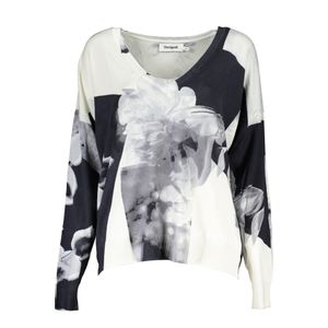 DESIGUAL WHITE WOMEN'S SWEATER