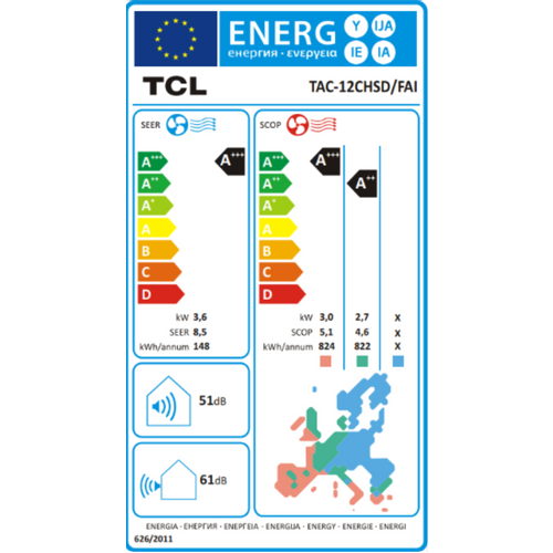 TCL TAC-12CHSD/FAI Fresh-In Inverter klima, WiFi, 12000BTU slika 11