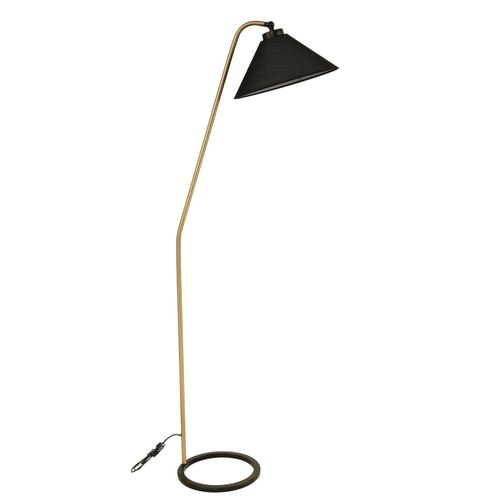 Delta Eskitme Lambader Hasır Siyah Abajurlu Black Floor Lamp slika 2