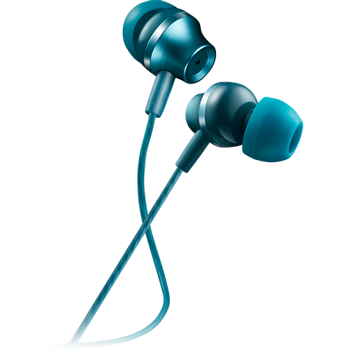 CANYON Stereo earphones with microphone, metallic shell, 1.2M, blue-green slika 1