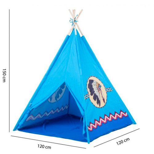 Šator za djecu Wigwam indijanski plavi slika 4