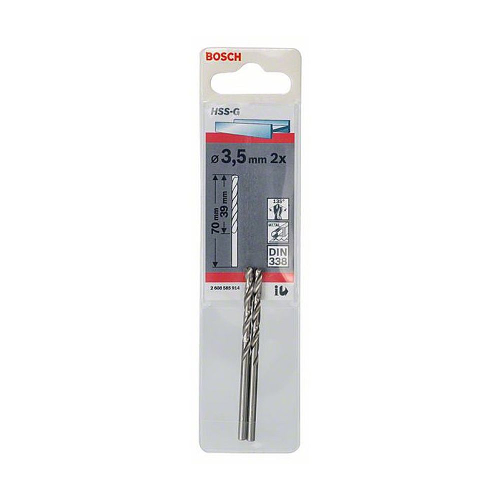 BOSCH Burgija HSS-G 3.5 mm - 2 kom.  slika 2