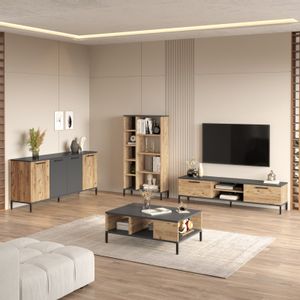 RL6-AA Atlantic Pine
Anthracite Living Room Furniture Set