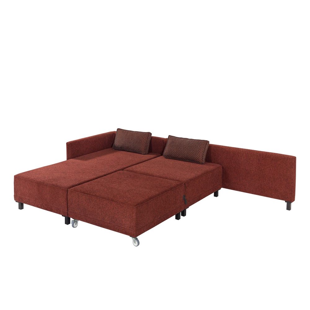 Matris Left - Kamen Crveni Kutni Sofa-Krevet slika 6