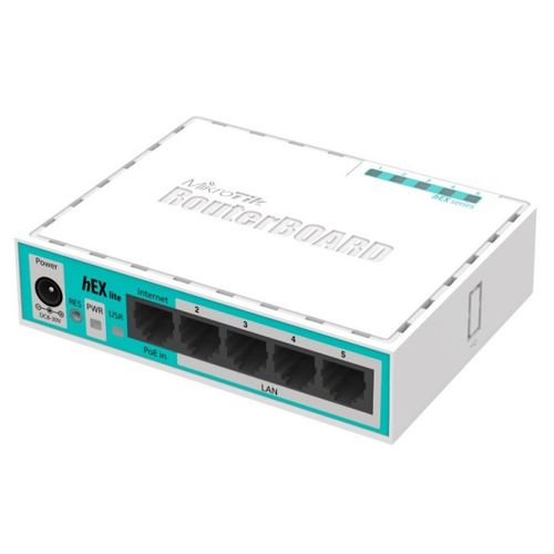 MikroTik RB750r2 heX LITE 5xLAN 10/100, 850MHz CPU, 64MB RAM, RouterOS L4 (265) slika 2