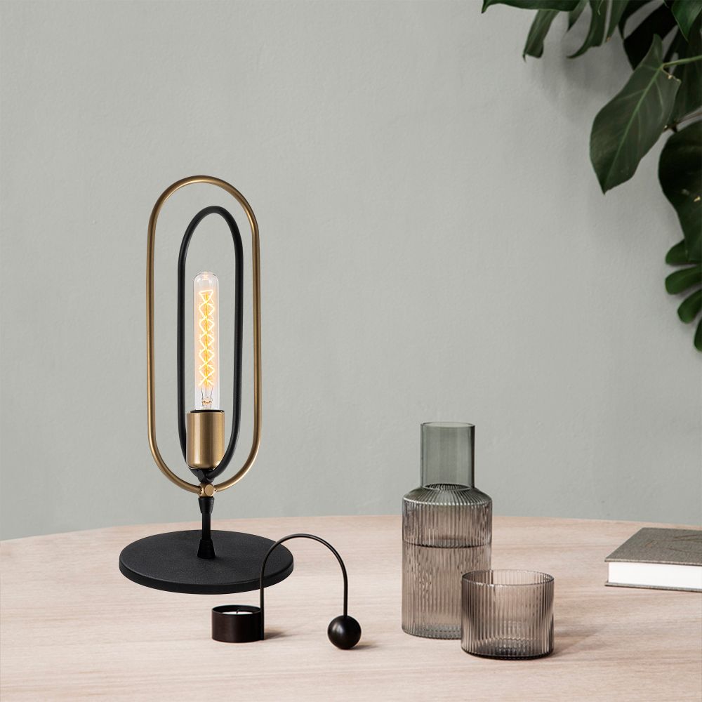 Stolna Lampa Cerco - 5071 u Crno-Zlatnoj Boji slika 1