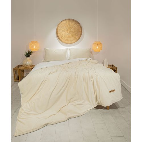 Linda - Cream Cream Double Quilt Cover Set slika 1