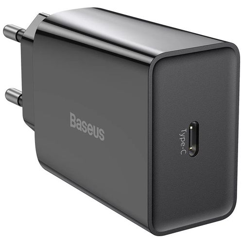 Baseus kućni punjač usb-c qc 20w mini black slika 1