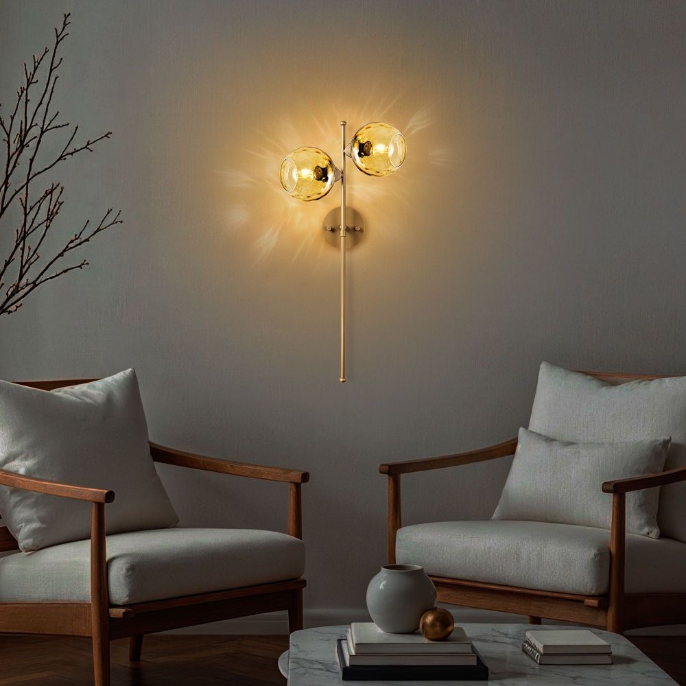 Zidna Lampa Benek - 15 - 14424, boje: Žuta, Zlatna slika 2